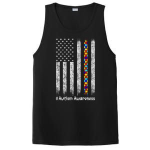 American Flag Autism Awareness Gift PosiCharge Competitor Tank