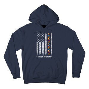 American Flag Autism Awareness Gift Hoodie