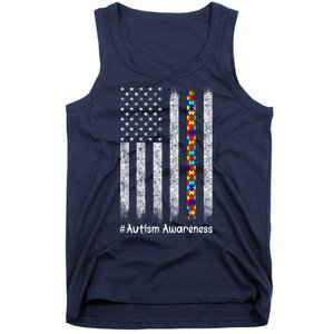 American Flag Autism Awareness Gift Tank Top