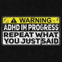 Adhd Funny Adhd In Progress Repeat What You Just Said Ladies PosiCharge Tri-Blend Wicking Tank