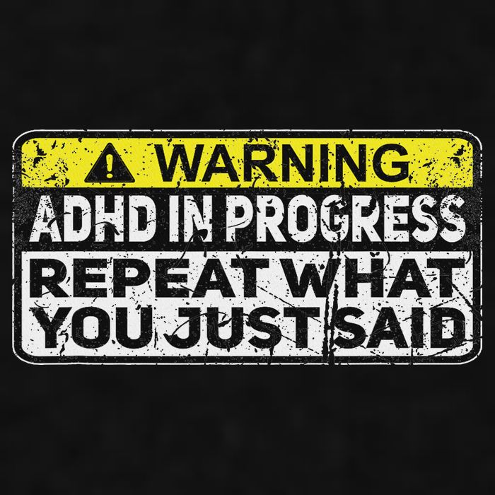 Adhd Funny Adhd In Progress Repeat What You Just Said Ladies PosiCharge Tri-Blend Wicking Tank
