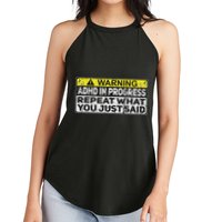 Adhd Funny Adhd In Progress Repeat What You Just Said Women's Perfect Tri Rocker Tank