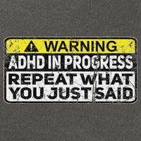 Adhd Funny Adhd In Progress Repeat What You Just Said Cotton Canvas Backpack