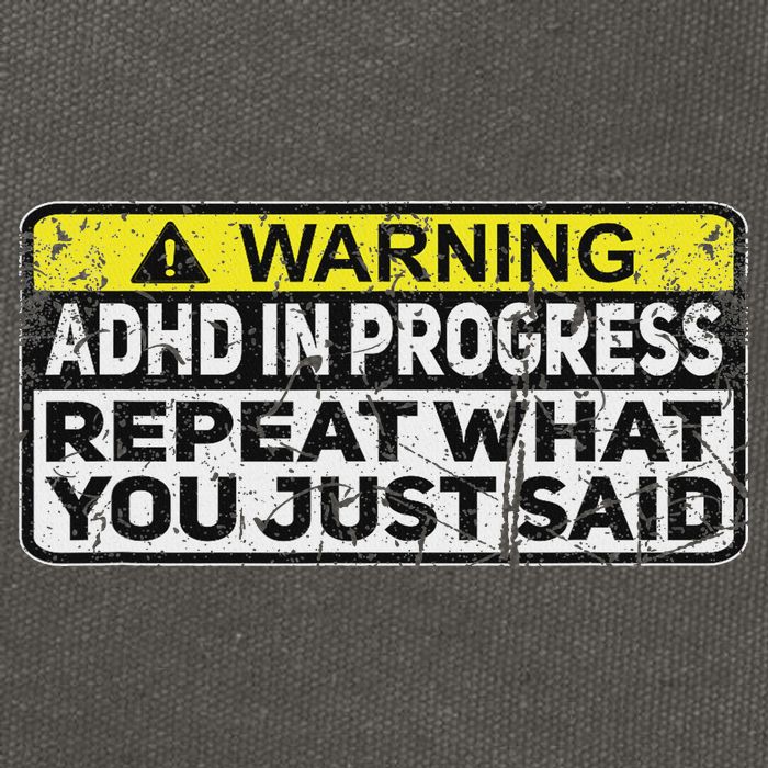 Adhd Funny Adhd In Progress Repeat What You Just Said Cotton Canvas Backpack