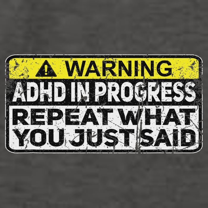 Adhd Funny Adhd In Progress Repeat What You Just Said Vector Backpack