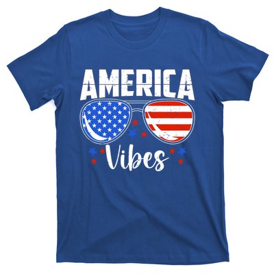 American Flag America Vibes 4th Of July Gift T-Shirt