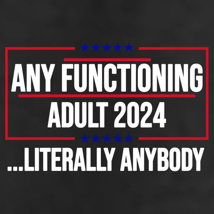 Any Functioning Adult 2024 Literally Anybody Funny Election 7 Panel Mesh Trucker Snapback Hat