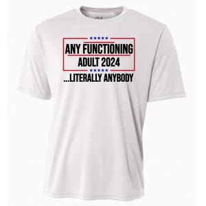 Any Functioning Adult 2024 Literally Anybody Funny Election Cooling Performance Crew T-Shirt