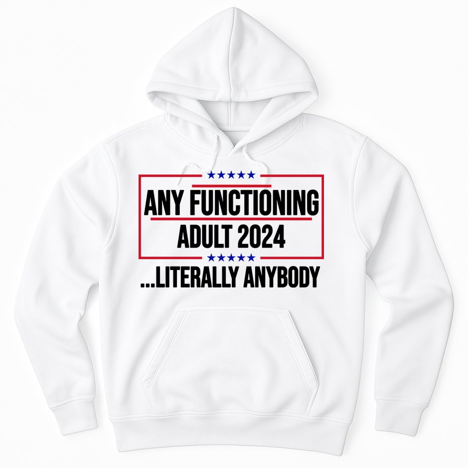 Any Functioning Adult 2024 Literally Anybody Funny Election Hoodie