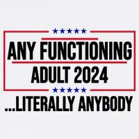 Any Functioning Adult 2024 Literally Anybody Funny Election Flatbill Hat