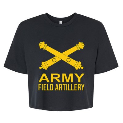 Army Field Artillery Branch Us Usa Bella+Canvas Jersey Crop Tee