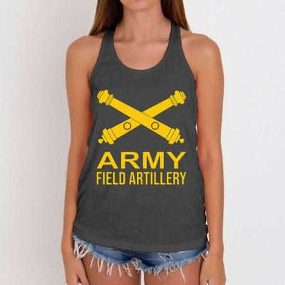 Army Field Artillery Branch Us Usa Women's Knotted Racerback Tank