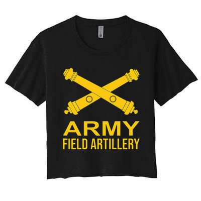 Army Field Artillery Branch Us Usa Women's Crop Top Tee