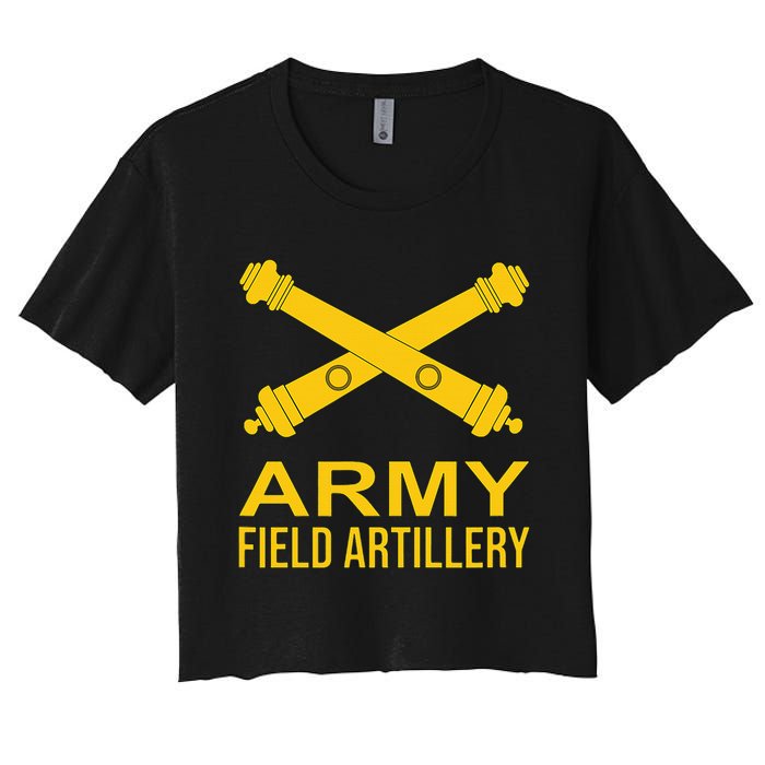 Army Field Artillery Branch Us Usa Women's Crop Top Tee