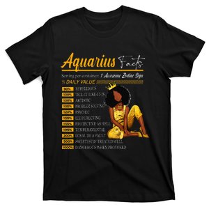 Aquarius Facts Awesome Zodiac Sign Horoscope Birthday T-Shirt