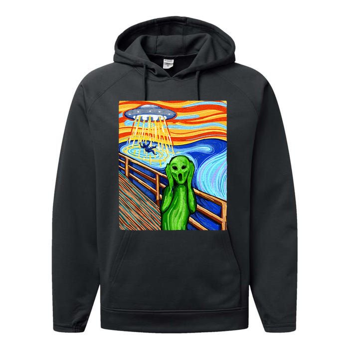 Alien Funny Alien Alien Lover UFO Performance Fleece Hoodie