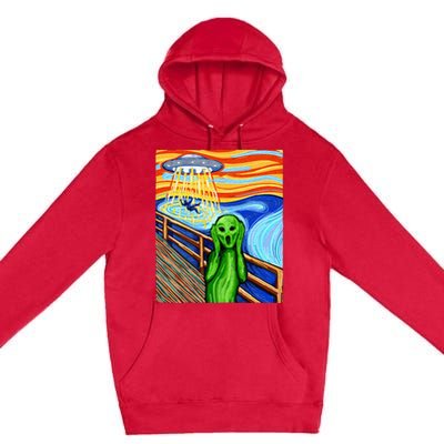 Alien Funny Alien Alien Lover UFO Premium Pullover Hoodie