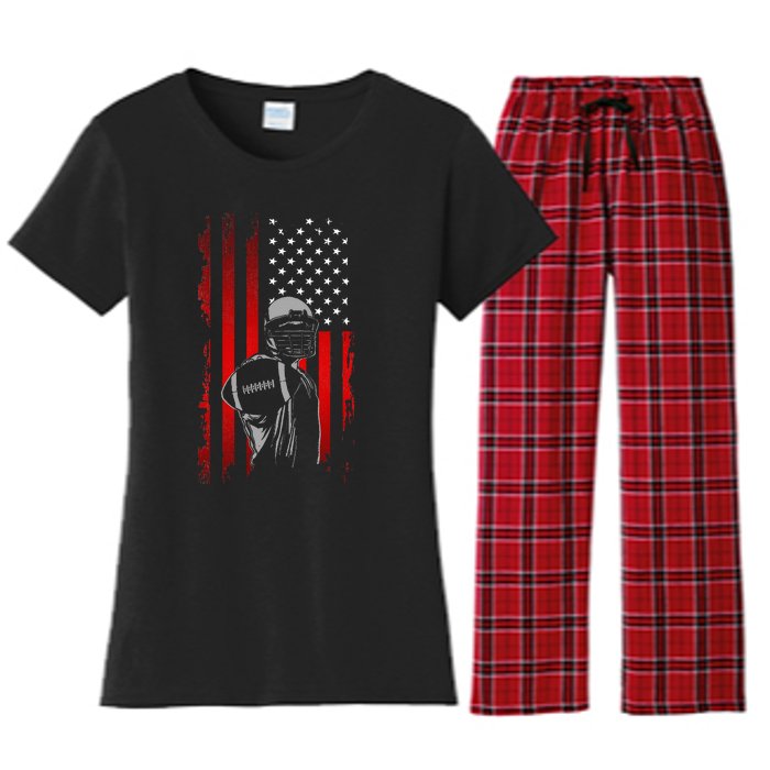 American Football Women's Flannel Pajama Set