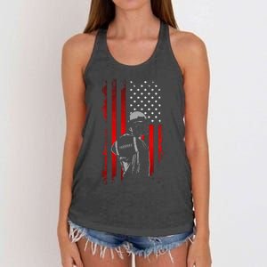 American Football Women's Knotted Racerback Tank