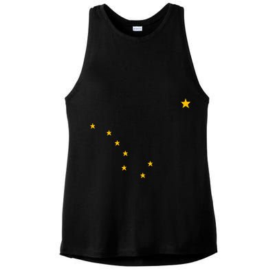 Alaskan Flag | Alaska Pride Northern Lights Big Dipper Polaris Ladies PosiCharge Tri-Blend Wicking Tank