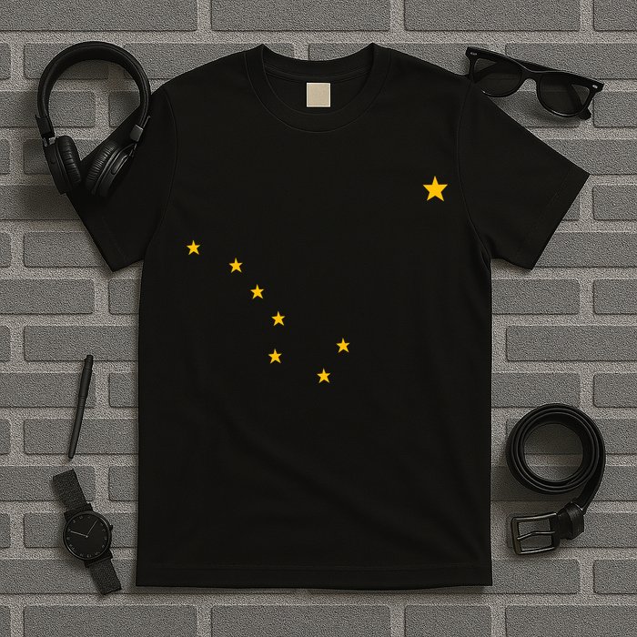 Alaskan Flag | Alaska Pride Northern Lights Big Dipper Polaris T-Shirt