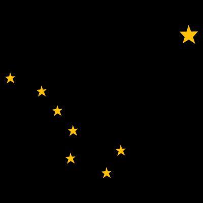 Alaskan Flag | Alaska Pride Northern Lights Big Dipper Polaris T-Shirt