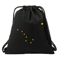 Alaskan Flag | Alaska Pride Northern Lights Big Dipper Polaris Drawstring Bag