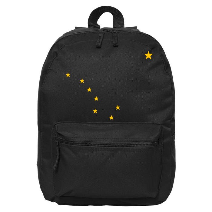Alaskan Flag | Alaska Pride Northern Lights Big Dipper Polaris 16 in Basic Backpack