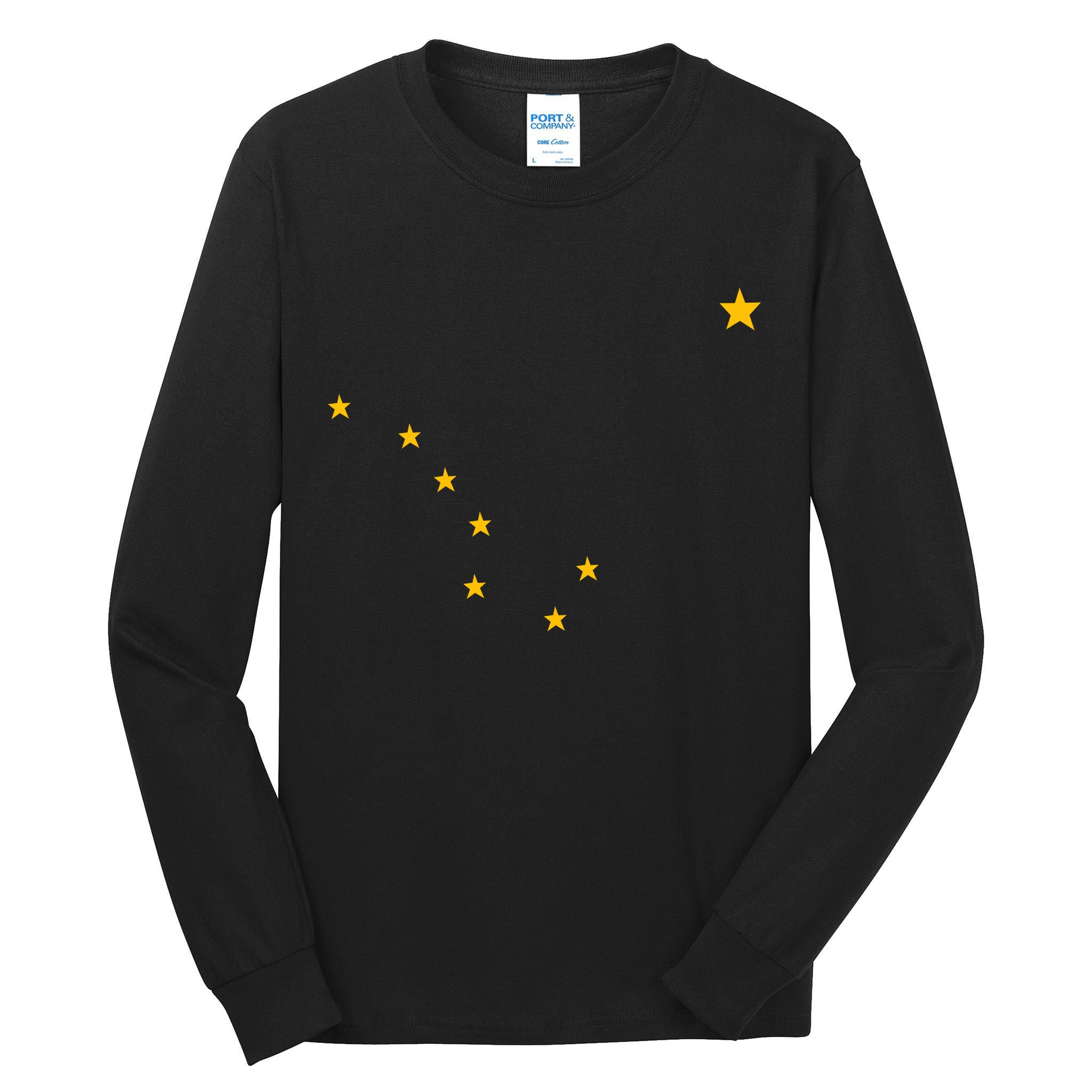 Alaskan Flag | Alaska Pride Northern Lights Big Dipper Polaris Tall Long Sleeve T-Shirt