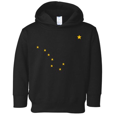 Alaskan Flag | Alaska Pride Northern Lights Big Dipper Polaris Toddler Hoodie