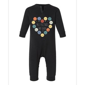 All Feelings Are Okay Mental Health Awareness Month Emotion Infant Fleece One Piece