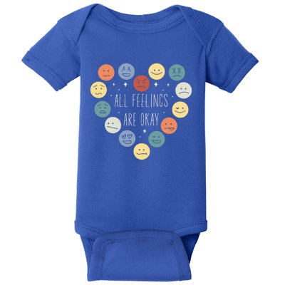 All Feelings Are Okay Mental Health Awareness Month Emotion Baby Bodysuit