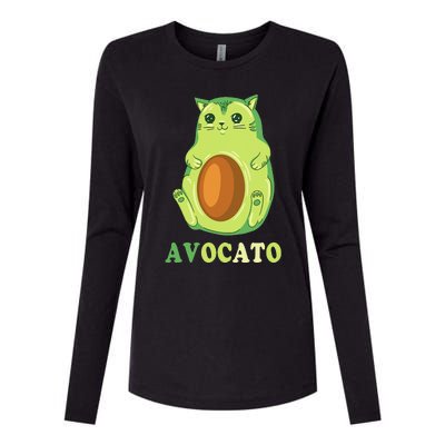 Avocato Funny Avocado Lover Cat Gifts Womens Cotton Relaxed Long Sleeve T-Shirt