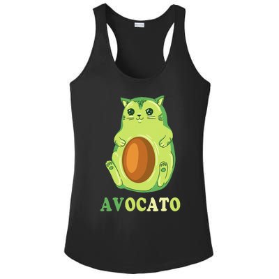 Avocato Funny Avocado Lover Cat Gifts Ladies PosiCharge Competitor Racerback Tank