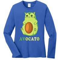 Avocato Funny Avocado Lover Cat Gifts Ladies Long Sleeve Shirt