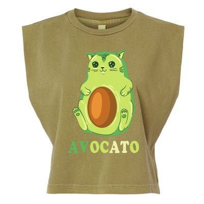 Avocato Funny Avocado Lover Cat Gifts Garment-Dyed Women's Muscle Tee