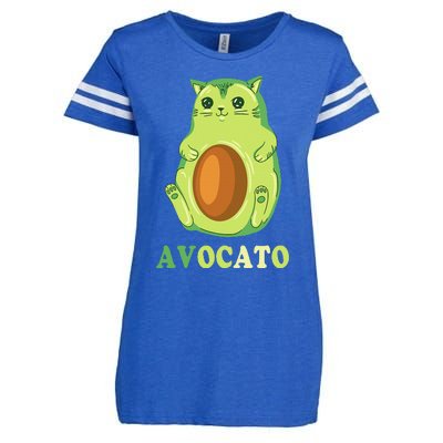 Avocato Funny Avocado Lover Cat Gifts Enza Ladies Jersey Football T-Shirt