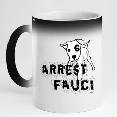 Arrest Fauci Apparel 11oz Black Color Changing Mug