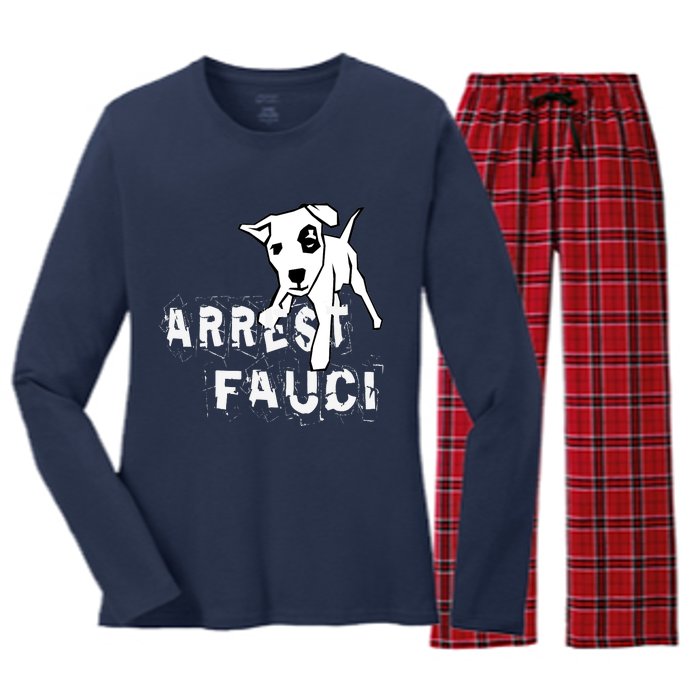 Arrest Fauci Apparel Women's Long Sleeve Flannel Pajama Set 