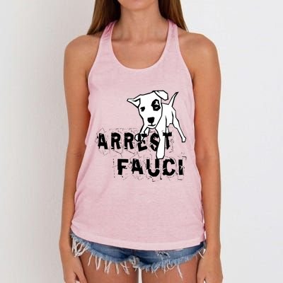 Arrest Fauci Apparel Women's Knotted Racerback Tank