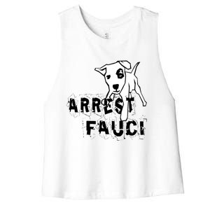 Arrest Fauci Apparel Women's Racerback Cropped Tank