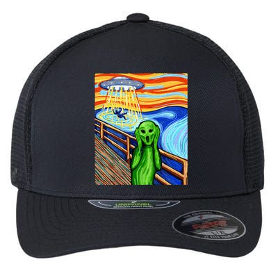 Alien Funny Alien Alien Lover UFO Flexfit Unipanel Trucker Cap