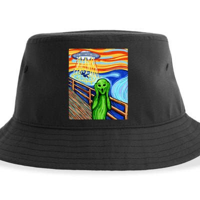 Alien Funny Alien Alien Lover UFO Sustainable Bucket Hat