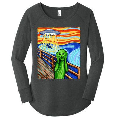 Alien Funny Alien Alien Lover UFO Women's Perfect Tri Tunic Long Sleeve Shirt