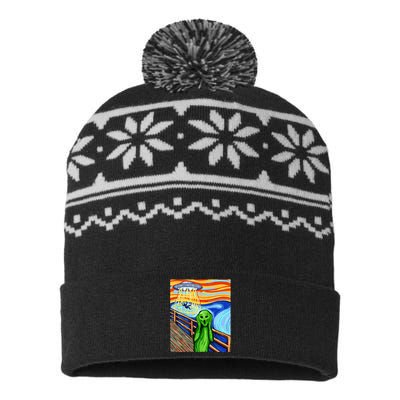 Alien Funny Alien Alien Lover UFO USA-Made Snowflake Beanie