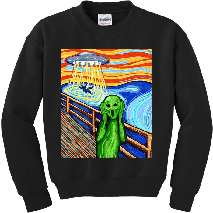 Alien Funny Alien Alien Lover UFO Kids Sweatshirt