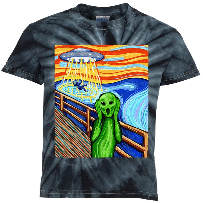 Alien Funny Alien Alien Lover UFO Kids Tie-Dye T-Shirt