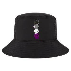 Asexuality Flag Animal Cat Ace Pride Demisexual Gift Asexual Cool Comfort Performance Bucket Hat