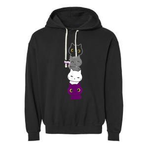 Asexuality Flag Animal Cat Ace Pride Demisexual Gift Asexual Garment-Dyed Fleece Hoodie