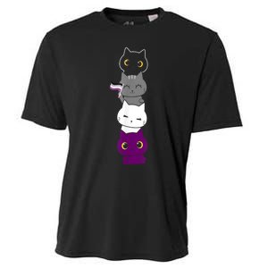 Asexuality Flag Animal Cat Ace Pride Demisexual Gift Asexual Cooling Performance Crew T-Shirt